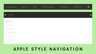Building Apple-style Navigation Bar W/ Search using HTML, CSS (Sass) and Javascript (jQuery)