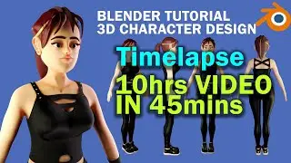 Blender 3d character design timelapse.