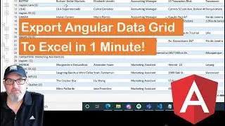 Angular Material Table / Grid Export to Excel – in 1 Minute!