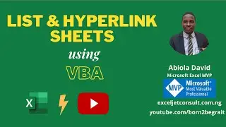 List and Hyperlink Sheets using VBA