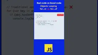 Quick tip: How to loop objects in JavaScript | #shorts #coding #javascript