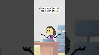 Manager reacting to the resignation letter #animation #comedy #funny #genz  #gplus #humor #worklife