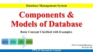 DBMS 3: Components of DBMS | Types of Database Models with Examples