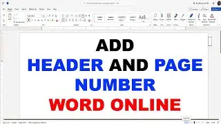 How to Add a Header and Page Number in Word [ Online ]