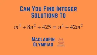 Number Theory Problem from The Maclaurin Olympiad | Math Olympiad Training