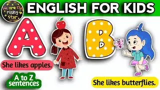 Learn English | A to Z sentences | She likes apples | WATRstar #trickywords #simpleenglish