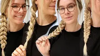 4 Easy & Simple Side Braids For Beginners! Step by Step Talk Through! - BEGINNERS START HERE!!!