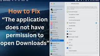 How to Fix The application does not have permission to open 