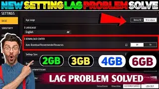 FREE FIRE NEW SETTING AUTO DOWNLOAD RECOMMENDED RESOURCES | FREE FIRE LAG PROBLEM SOLVED