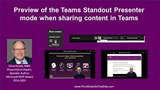 Standout Presenter mode to put the presenter’s video on top of shared content in a Teams meeting