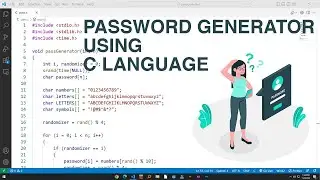 Password generator in C | Random password generator | C programming