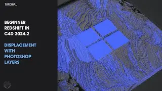 C4D 2024 Redshift Beginner Tutorial: Displacement maps with live photoshop layers