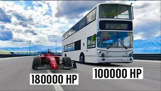 180000 HP Ferrari F1 2022 vs Monster Bus 100000 HP at Special Stage Route X