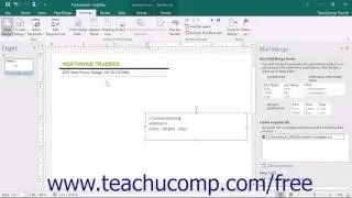 Publisher 2016 Tutorial Mail Merge Microsoft Training