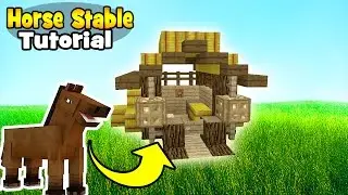 Minecraft Tutorial: How To Make A Horse Stable (Horse House)