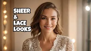 [4K] Transparent Haul with Katrin | Sheer and Lace Blouses Try On Haul | 2025