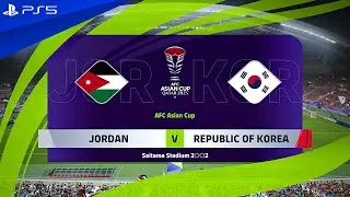 eFootball 2024 - Jordan vs. South Korea - AFC Asian Cup 2023 Semi Finals Match | PS5™ [4K60]