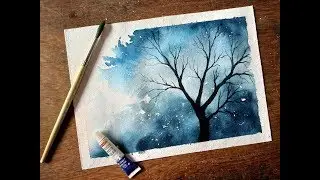 How to paint a simple tree | Watercolor painting for beginners