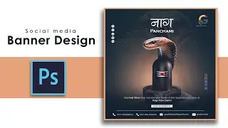 social media banner design - speed art nag panchami banner