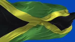 🚩Jamaica Flag Waving | GREEN SCREEN & CHROMA MATTE🚩