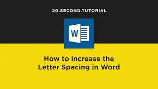 Increase Character Spacing in Word | Microsoft Word Tutorial #18