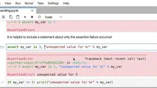 error handling in Jupyter Python 3 notebooks