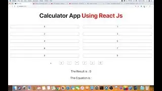 #17 How To Make  a Calculator App Using React JS