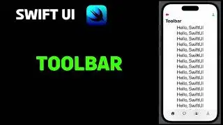 SwiftUI .toolbar ToolbarItem ToolbarItemGroup | TOOLBAR | SwiftUI Tutorial
