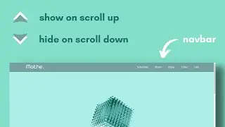 Hide Navbar on Scroll Down and Show on Scroll Up | HTML CSS and JavaScript