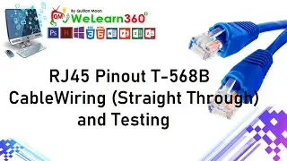 RJ45 Pinout T-568B Cable Wiring(Straight Through) and Testing