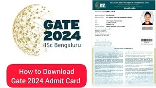 How to download gate 2024 admit card/ gate 2024 admit card #gate #gate2024 #admitcard