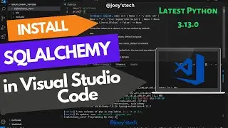 How to install sqlalchemy in Visual Studio Code (MacOS) #sqlalchemy