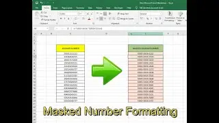 How to Masked Numbers formatting in Excel (Excel Tips) ||