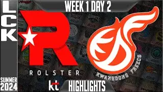 KT vs KDF Highlights ALL GAMES | LCK Summer 2024 W1D2 | KT Rolster vs KwangDong Freecs Week 1 Day 1