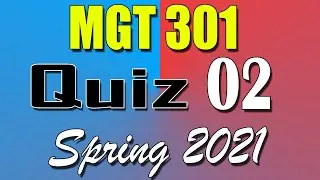 MGT301 Quiz 2 Solution 2021 | MGT301 Quiz 2 Solved Spring 2021