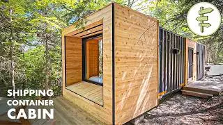 Awesome Tiny Cabin Built with a Single Used Shipping Container - FULL TOUR