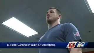 Olympic wrestler Mason Parris worked out for the Bengals on Monday