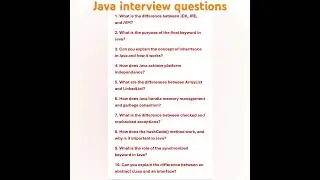 Top 10 Java interview questions | daily Java interview questions #shorts #java