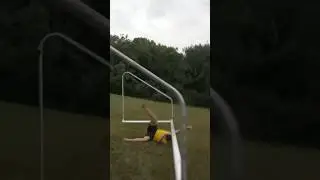 Breaking my NECK on a Soccer Goal! #funny #memes #sports