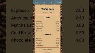 Cafe Menu Card Using HTML | CSS