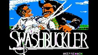 Swashbuckler - gameplay - by Paul Stephenson / Datamost, 1982 - Apple II sword-fighting pirate game