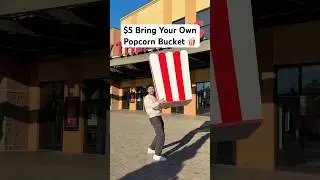 This movie theater has bring your own popcorn bucket for $5 so I made a massive bucket 🍿