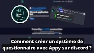 Comment créer un système de questionnaire avec Appy sur discord ?