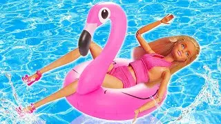Видео куклы - Барби отдыхает у Бассейна! Готовим еду для Barbie! - Весёлые игры одевалки для девочек