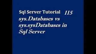 sys.Databases vs sys.sysDatabases in Sql Server
