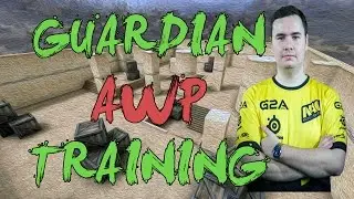 CSGO: Pro Training Na'Vi GuardiaN AWP training on awpcup_map2