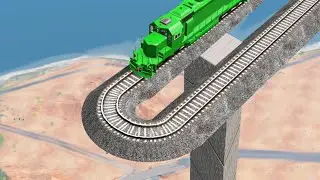 Trains vs U-turn - beamng.drive