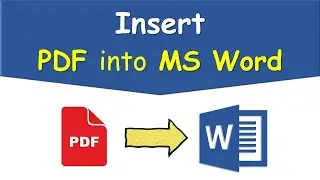 How to Embed a PDF Document in MS Word | Insert PDF into MS Word