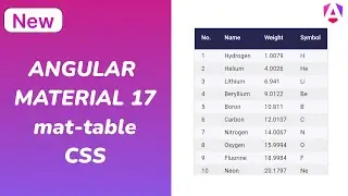 angular material table custom style | Angular Material 17 | MDC