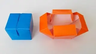 Коробочка куб оригами, Origami cube box